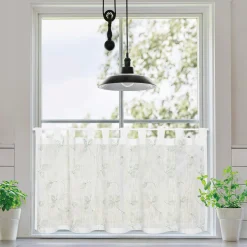 Gerster Schlaufen-Bistrogardine weiß