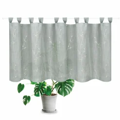 Gerster Schlaufen-Bistrogardine grau