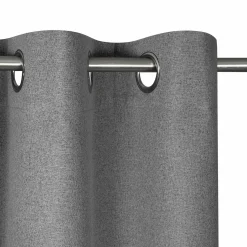 Gerster Ösenvorhang Blackout, uni grau