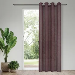 Gerster Ösenvorhang, uni, bordeaux rot