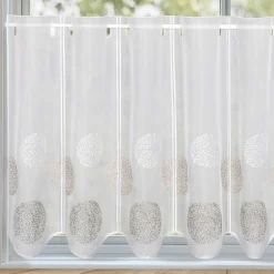 Gerster Stick-Bistrogardine grau