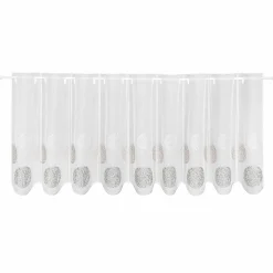 Gerster Stick-Bistrogardine grau