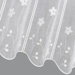 Gerster Stick-Bistrogardine weiß