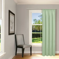 Gerster Vorhang mit Band u. Tunnelzug grün