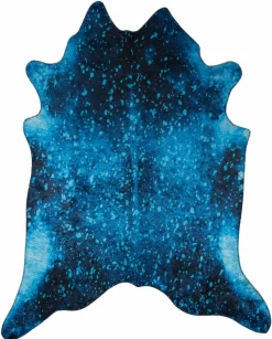 GINO FALCONE Fellform-Webteppich Gr.1 blau