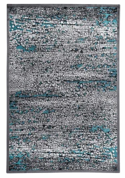 GINO FALCONE Webteppich modern graublau