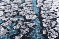 GINO FALCONE Webteppich modern graublau