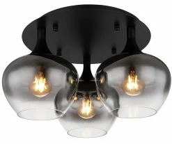 Globo Deckenleuchte 3flg schwarz