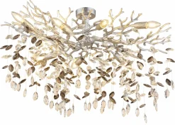 Globo Deckenleuchte 7flg silberfarbengrau