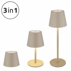 Globo LED - Akku - Tischleuchte 1flg gelbmehrfarbigbraun