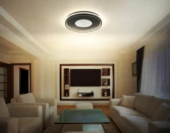 Globo LED-Deckenleuchte 1flg schwarztransparent