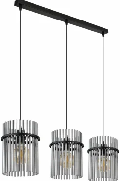 Globo LED-Pendelleuchte 3flg schwarz