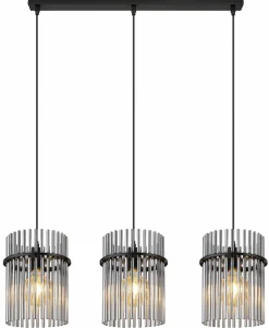 Globo LED-Pendelleuchte 3flg schwarz