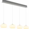 Globo LED-Pendelleuchte 4flg weißsilberfarbenmehrfarbig