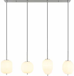 Globo LED-Pendelleuchte 4flg silberfarbengoldfarbengrau