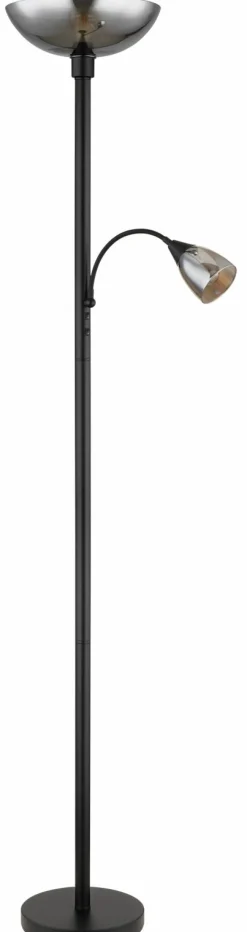 Globo LED-Stehleuchte 2flg schwarzgrau