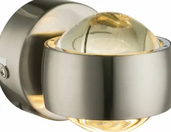 Globo LED-Wandleuchte 2flg silberfarbengoldfarbengrau