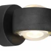 Globo LED-Wandleuchte 2flg schwarz