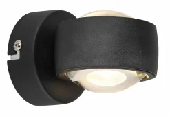 Globo LED-Wandleuchte 2flg schwarz