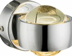 Globo LED-Wandleuchte 2flg grausilberfarben