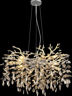 Globo Lüster 10flg silberfarbengrau