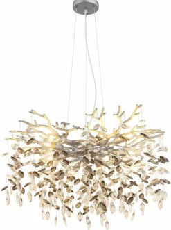 Globo Lüster 10flg silberfarbengrau