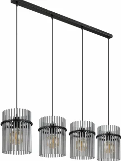 Globo Pendelleuchte 4flg schwarz