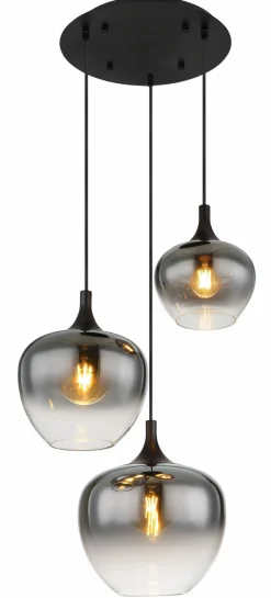 Globo Pendelleuchte 3flg schwarz
