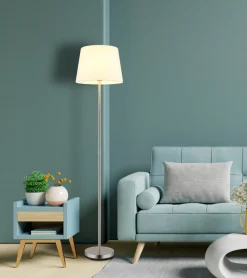 Globo Stehleuchte 1flg silberfarbenweiß