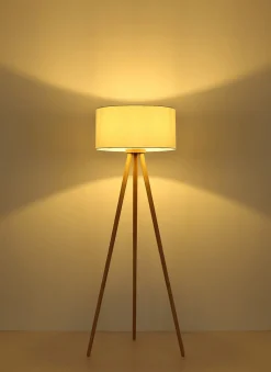 Globo Stehleuchte 1flg weißbraun