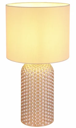 Globo Tischleuchte 1flg goldfarbenorangebeigegelb