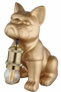 Globo Tischleuchte 1flg goldfarbenrot