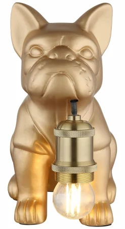 Globo Tischleuchte 1flg goldfarbenrot