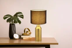 Globo Tischleuchte 1flg schwarzgoldfarben