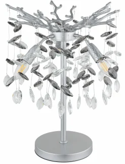 Globo Tischleuchte 3flg silberfarbengrau