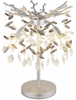 Globo Tischleuchte 3flg silberfarbengrau