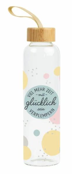 Grafik Werkstatt Glas-Trinkflasche transparent
