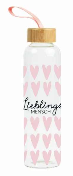 Grafik Werkstatt Glas-Trinkflasche transparent