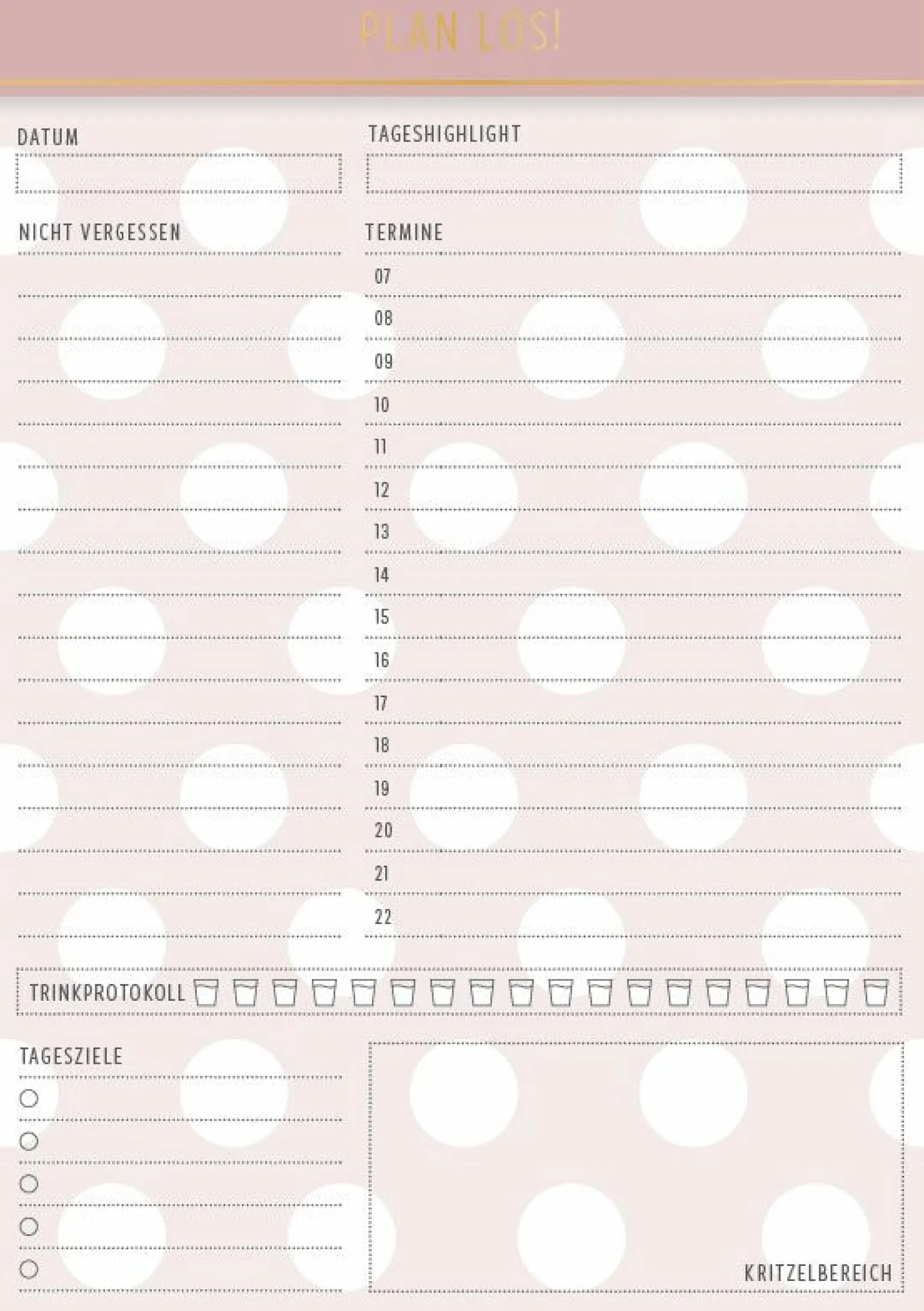 Grafik Werkstatt Tages-To-Do Block grün