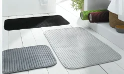 Gözze Badteppich in Cordoptik rot