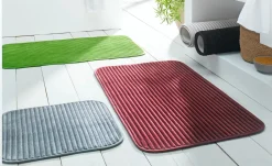 Gözze Badteppich in Cordoptik rot
