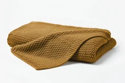 Hahn Jersey-Strickdecke gelb