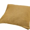 Hahn Jersey-Strickkissenhülle gelb