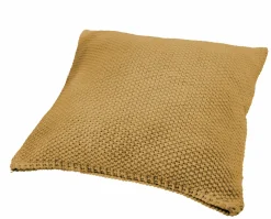 Hahn Jersey-Strickkissenhülle gelb
