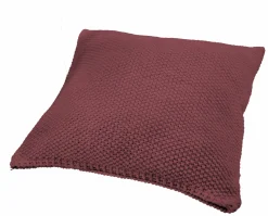 Hahn Jersey-Strickkissenhülle rot