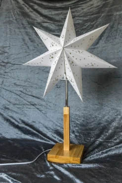Handelsagentur Wirtz Tischleuchte Papierstern weiß