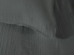 Heckett Musselin-Bettwäsche grau