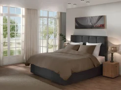 Heckett Musselin-Bettwäsche braungrau