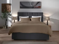 Heckett Musselin-Bettwäsche braungrau