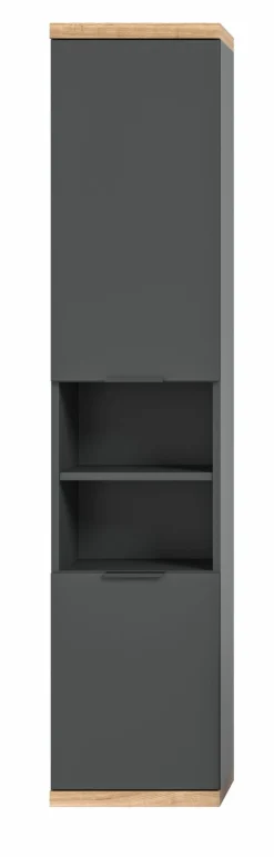 Hängeschrank schwarzgraubraun